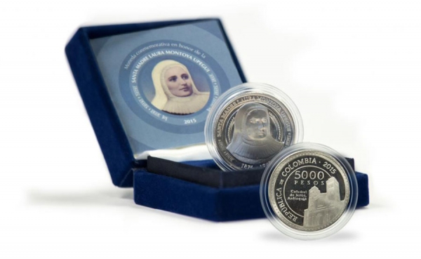 Banco de la Rep&uacute;blica lanza moneda conmemorativa a la Santa Madre, Laura Montoya