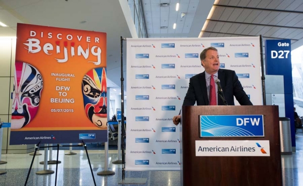 American Airlines inicia nuevo servicio entre Dallas y Pek&iacute;n